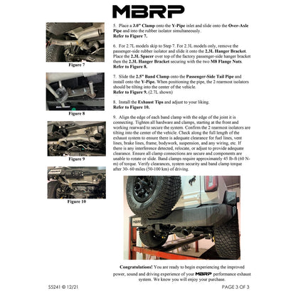 MBRP 3" Armor Pro D&S Dual Rear Exit Catback | Ford Bronco (21-22) (S5241304)