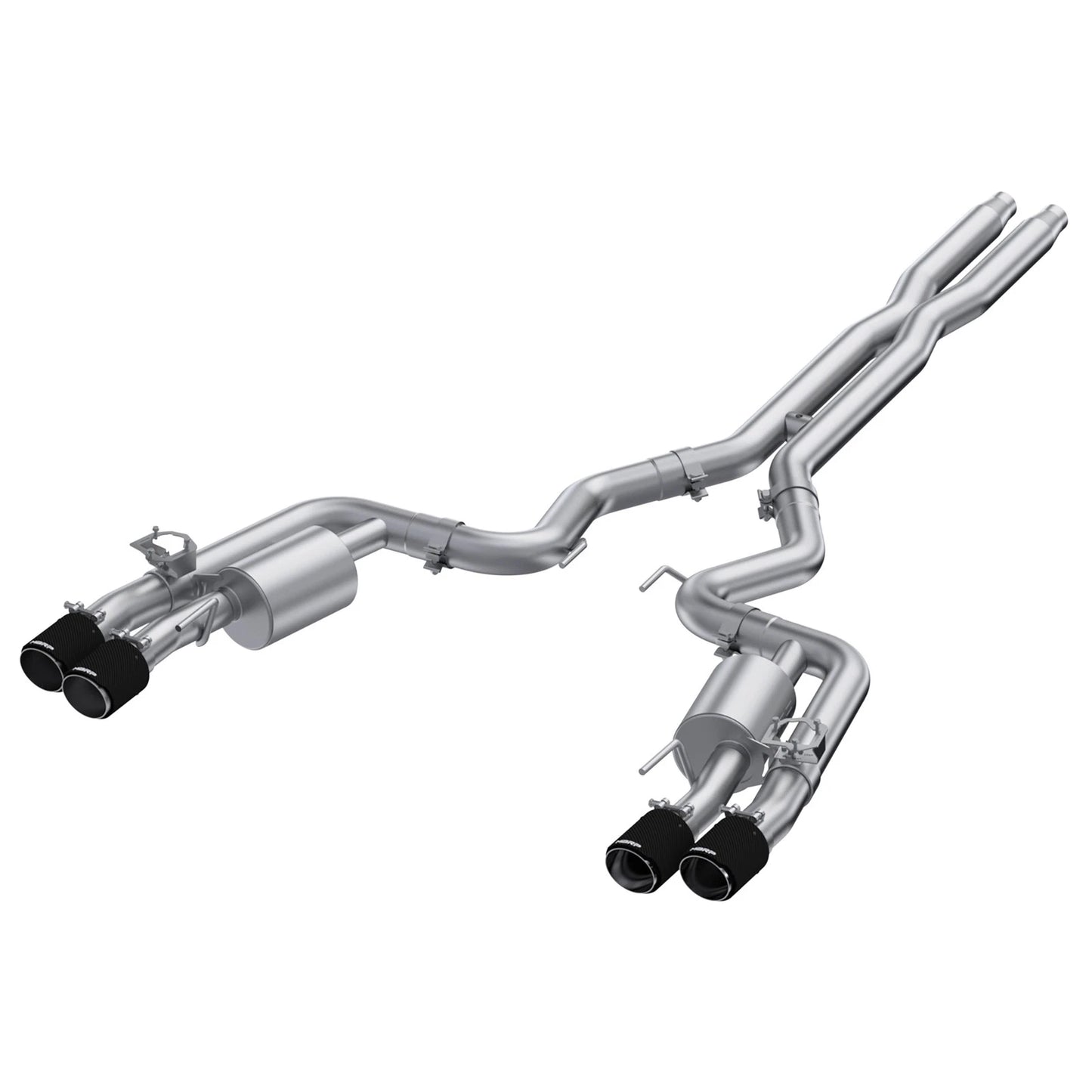 MBRP 3in Cat-Back Quad Tip Exhaust | Mustang GT (S650) (S72553CF)