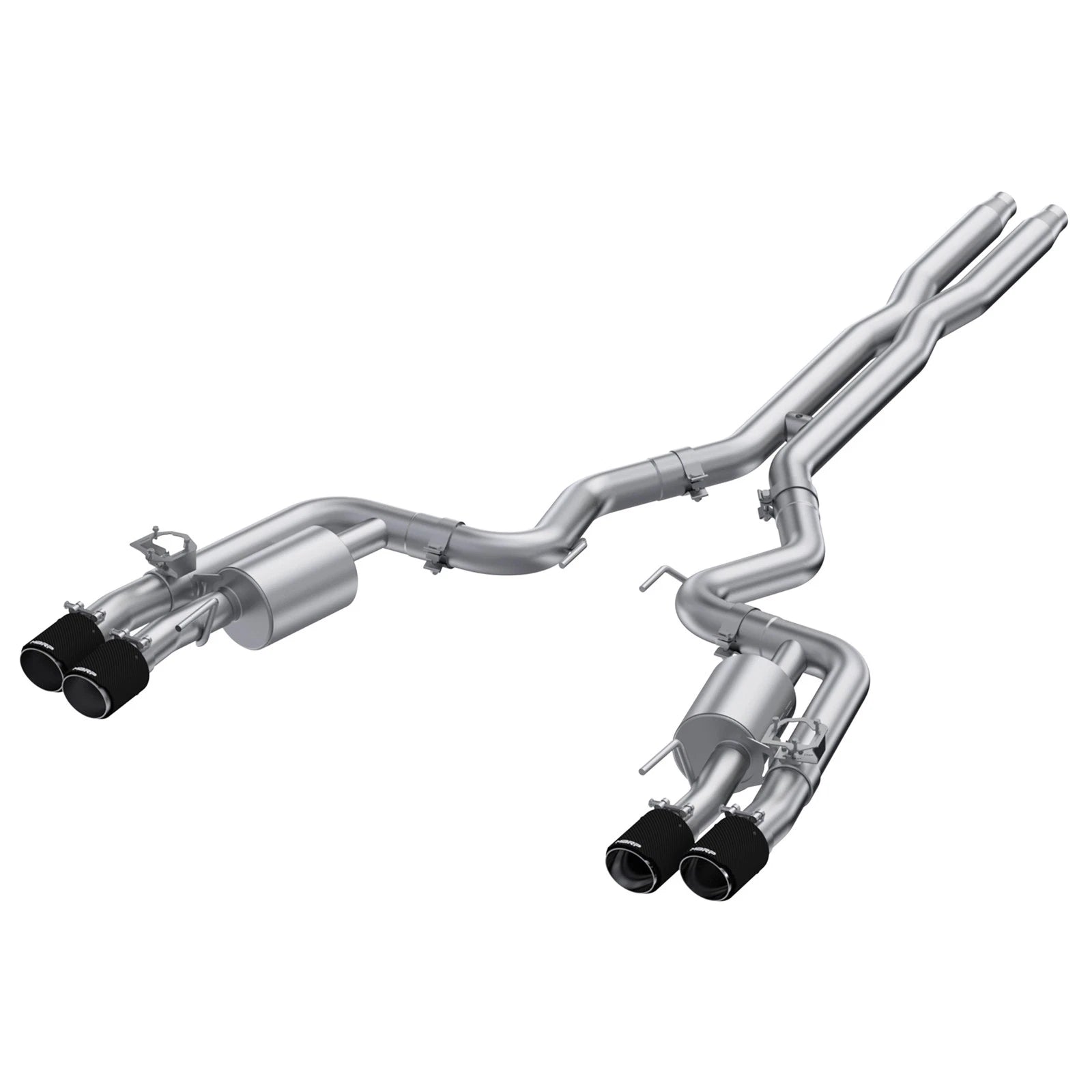 MBRP 3in Cat-Back Quad Tip Exhaust | Mustang GT (S650) (S72553CF)