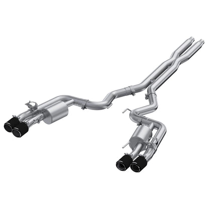 MBRP 3in Cat-Back Quad Tip Exhaust | Mustang GT (S650) (S72553CF)