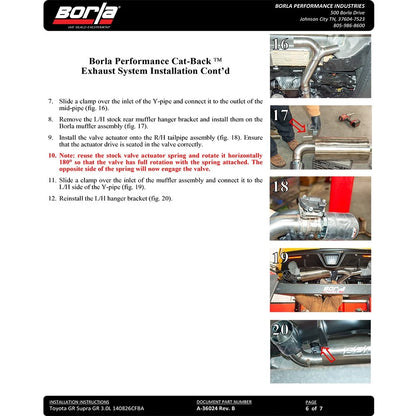 Borla ATAK Cat-Back Exhaust System | 2020 - 2026 Toyota GR Supra 3.0L (140826CFBA)