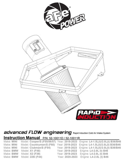 aFe MagnumFORCE Stage-2 Pro 5R Intake 3" Flange | Mini Cooper/S/Clubman L3 1.5L (19-21) (52-10011R)