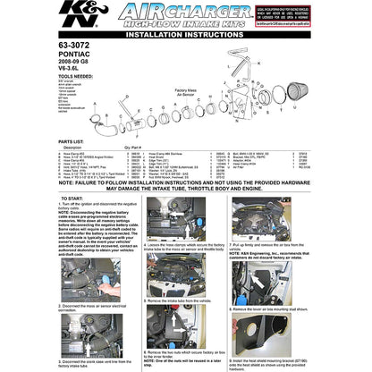 K&N AirCharger Performance Intake | Pontiac G8 (08-09) (63-3072)