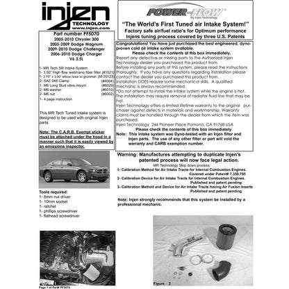 Injen Cold Air Intake | Chrysler 300 & Dodge Challenger/Charger (05-10) (PF5070)