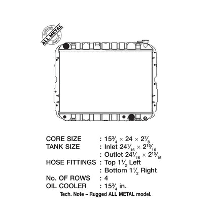 CSF Radiator 4.2L Auto Trans TOYOTA Landcruiser & also 1988 4.0L A.T (4 ROW copper core) 81-87