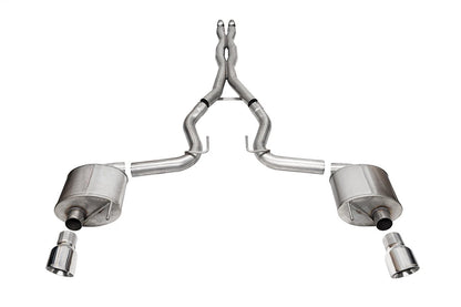 CORSA Xtreme, Sport / 3.0 in Cat-Back 4.5 in Slash Tips | 2024 Mustang GT Coupe (21250, 21254)