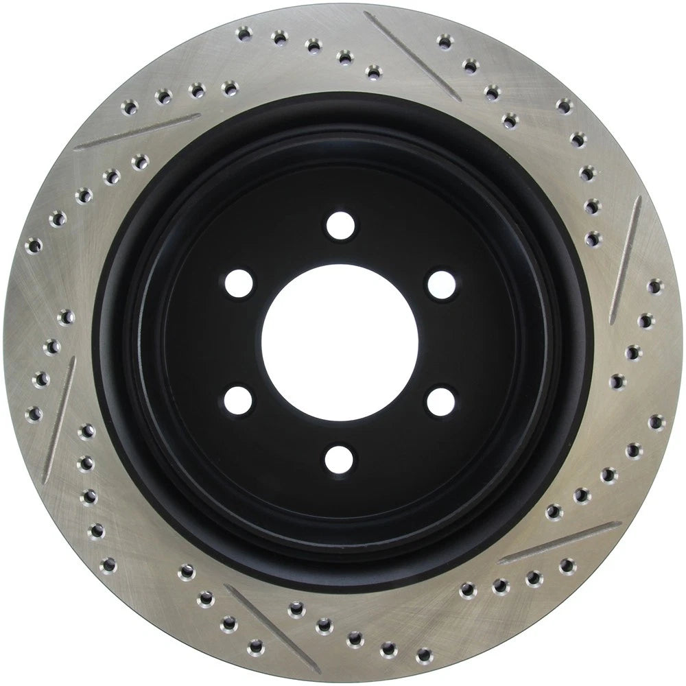 StopTech 127.65135R Rear Right Drilled Slotted Disc Brake Rotor for 12-20 F-150