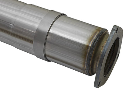 aFe 5in HD 409-SS DPF-Back Exhaust w/ Polished Tip | Ford Diesel Trucks V8 6.7L (17+) (49-43090-P)