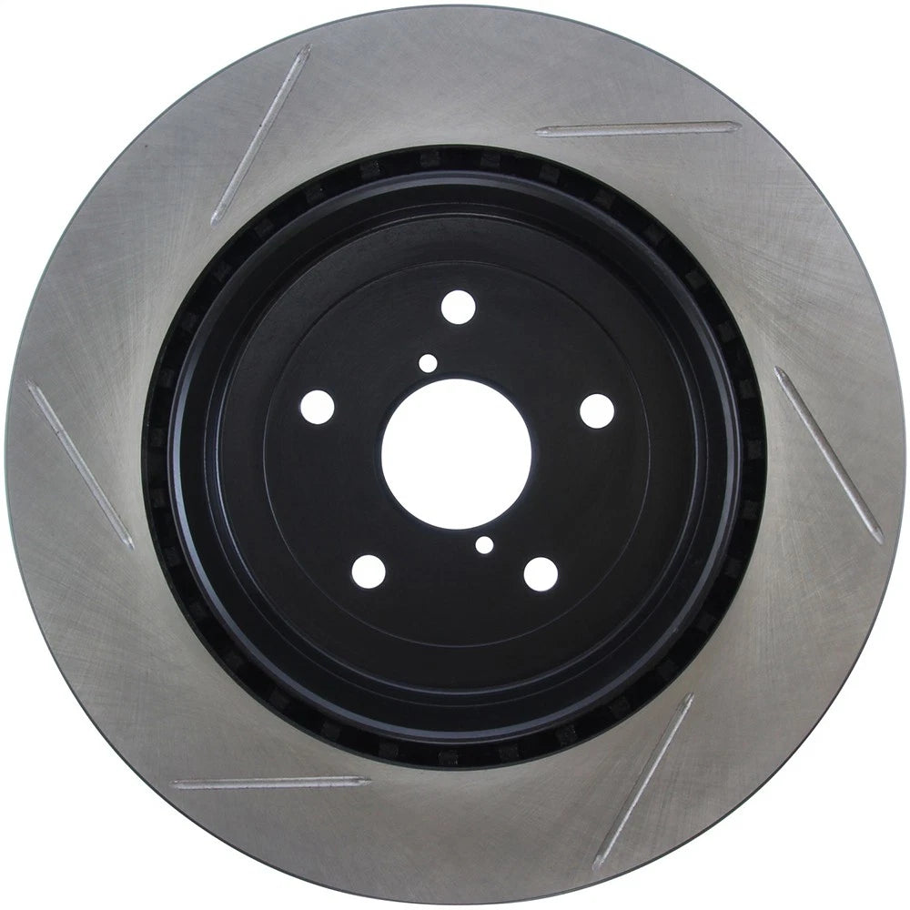 Stoptech Power Slot Rear Slotted Brake Rotor | 2005-2007 Subaru WRX STI (126.47023SL)