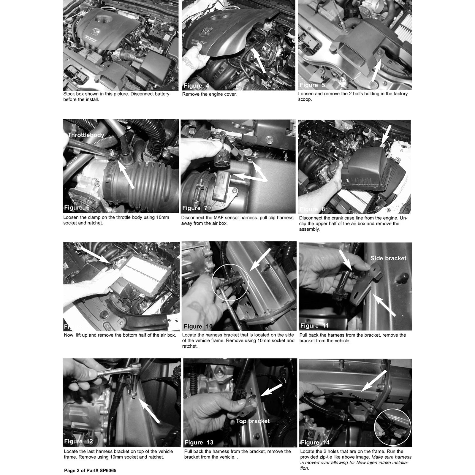 Injen 13-18 Mazda 3 2.0L 4Cyl AT Black Cold Air Intake with MR Tech and Air Fusion | Mazda 3 (2005-2013, 2013-2019) (SP6065BLK)