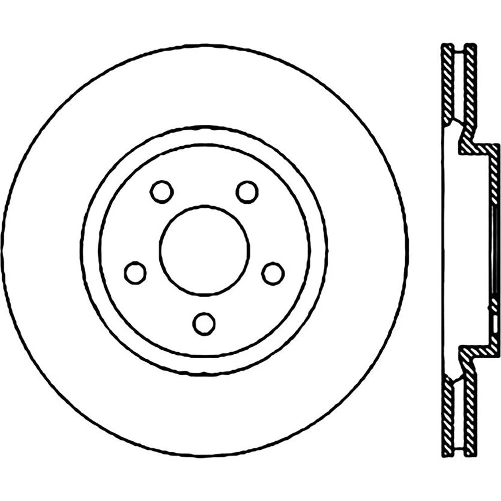 StopTech 127.63061R Front Right Drilled Slotted Brake Rotor for 2006-19 Charger