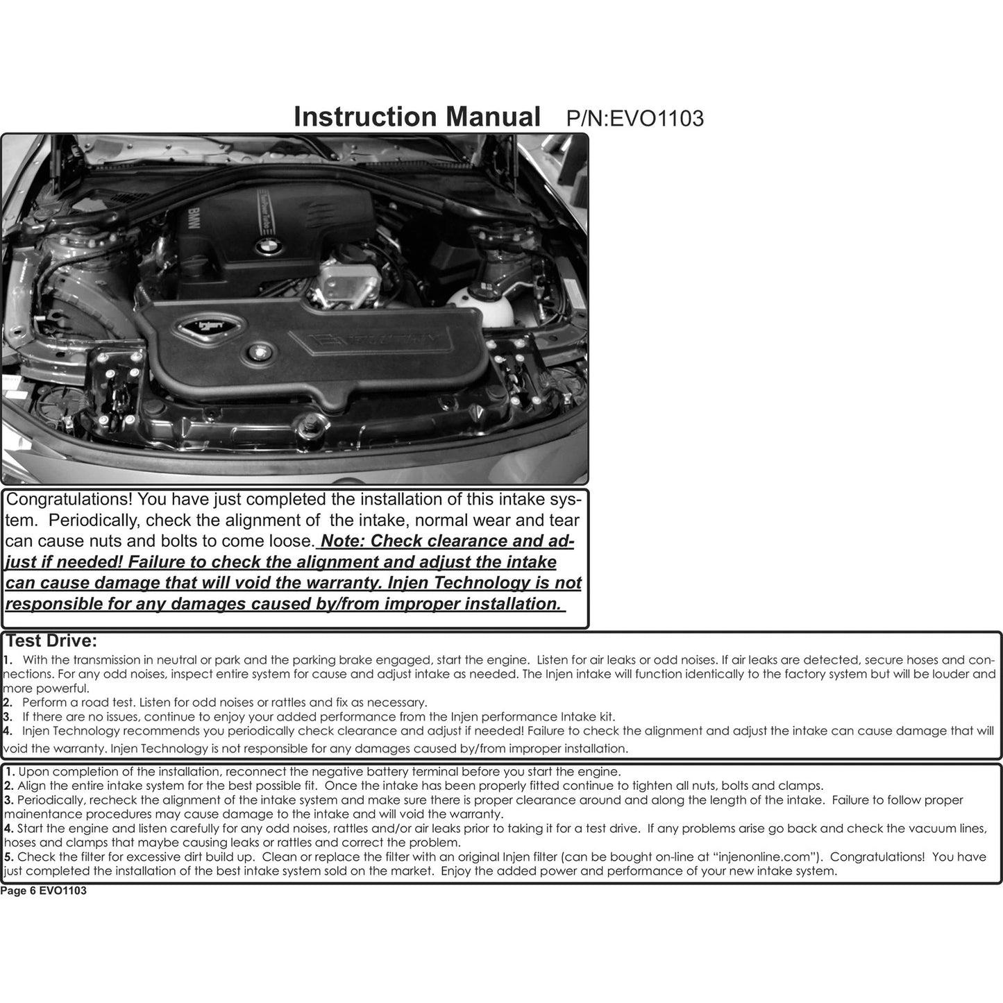 Injen Evolution Intake | BMW 3-Series (12-16) / 4-Series (14-16) / 2-Series (14-16) / BMW i3s (17-22) (EVO1103)