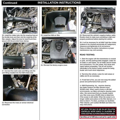 K&N Performance Air Intake System | Toyota Tacoma 3.5L V6 (16-23) (30-9039)