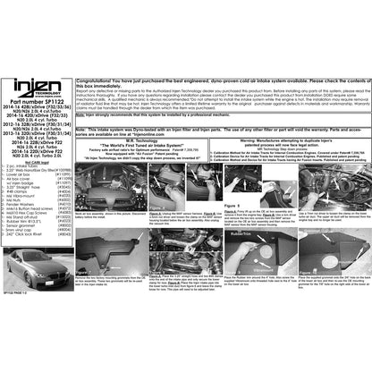 Injen 12-16 BMW 328i F30 N20/N26 2.0L (t) 4cyl Wrinkle Black Short Ram Intake w/ MR Tech & Air Box