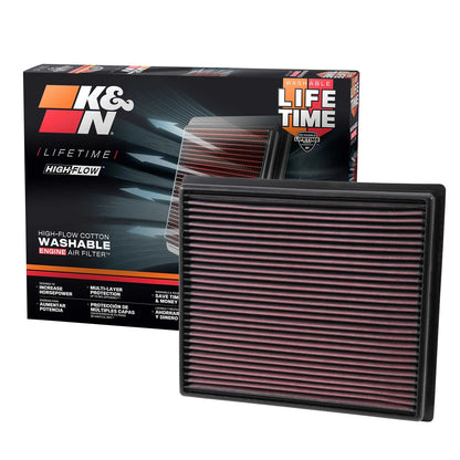 K&N 33-5017 Performance Air Filter for 14-21 Tundra 5.7L / 16-23 Tacoma 3.5L V6