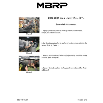 MBRP 2.5in. Cat-Back Single Rear Exit Exhaust | Jeep Liberty (02-07) (S5510409)