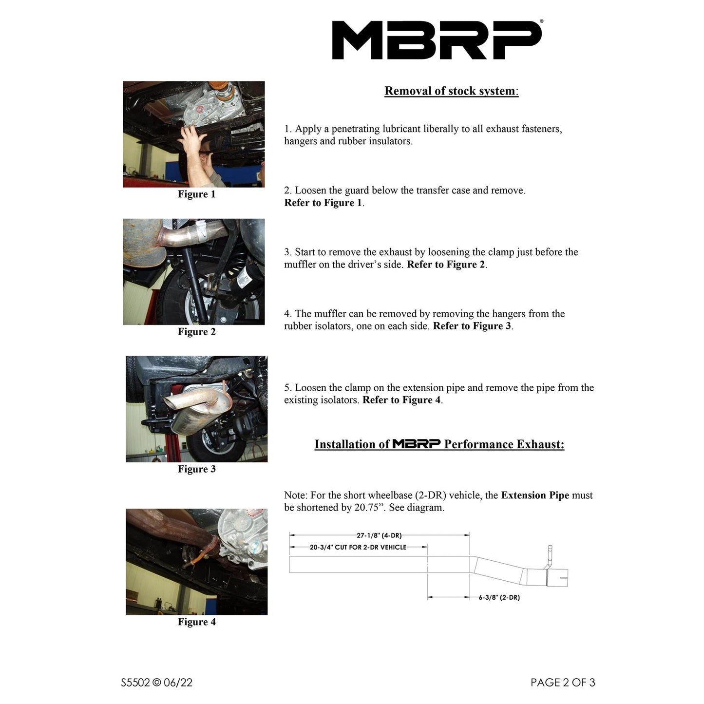 MBRP 2.5in. Cat-Back Single Rear Exit Exhaust | Jeep Wrangler 4dr 3.8L V6 (07-09) (S5502AL)