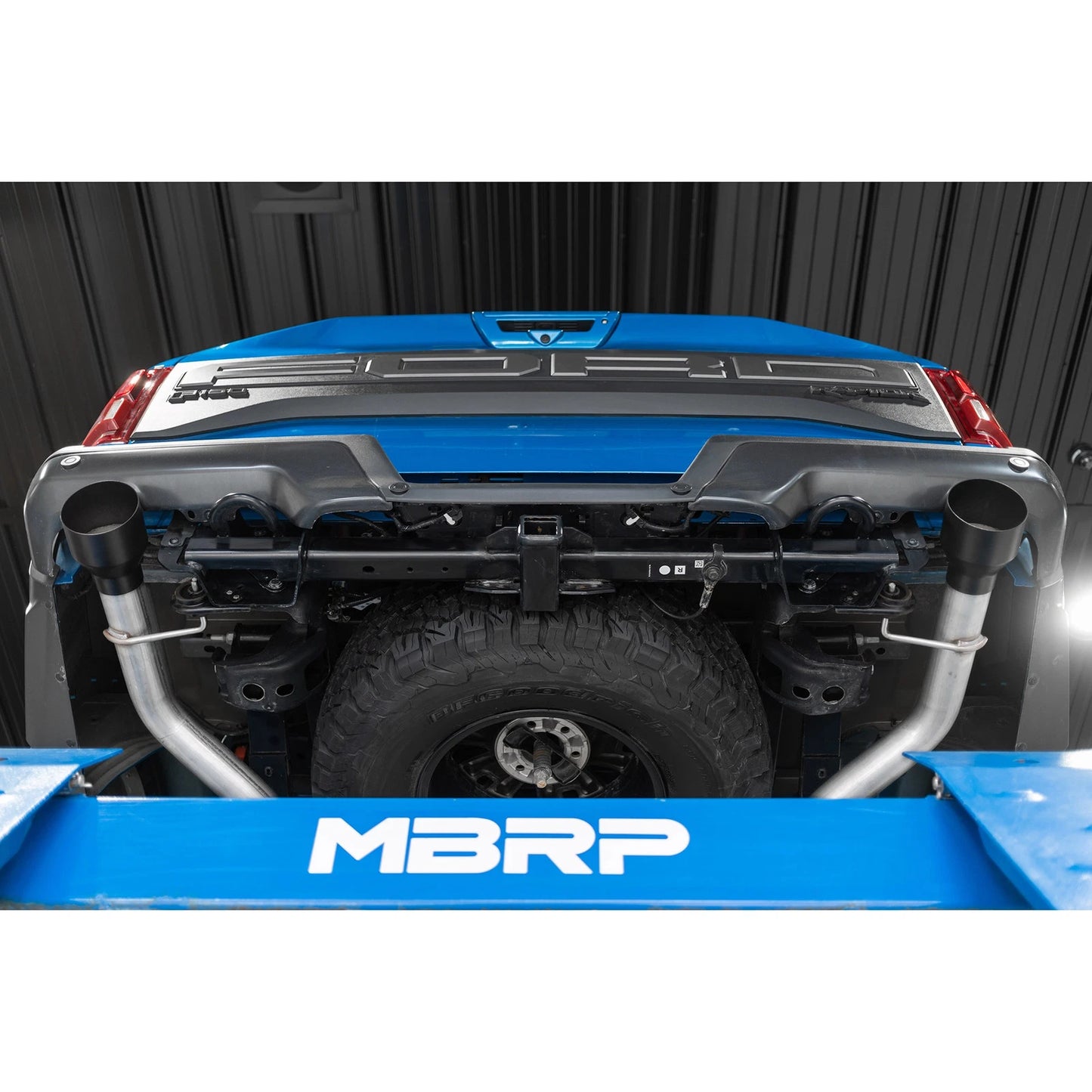 MBRP T409 3in Dual Rear Exit Resonator Back Exhaust | Ford F150 Raptor (17-20) (S5264409)