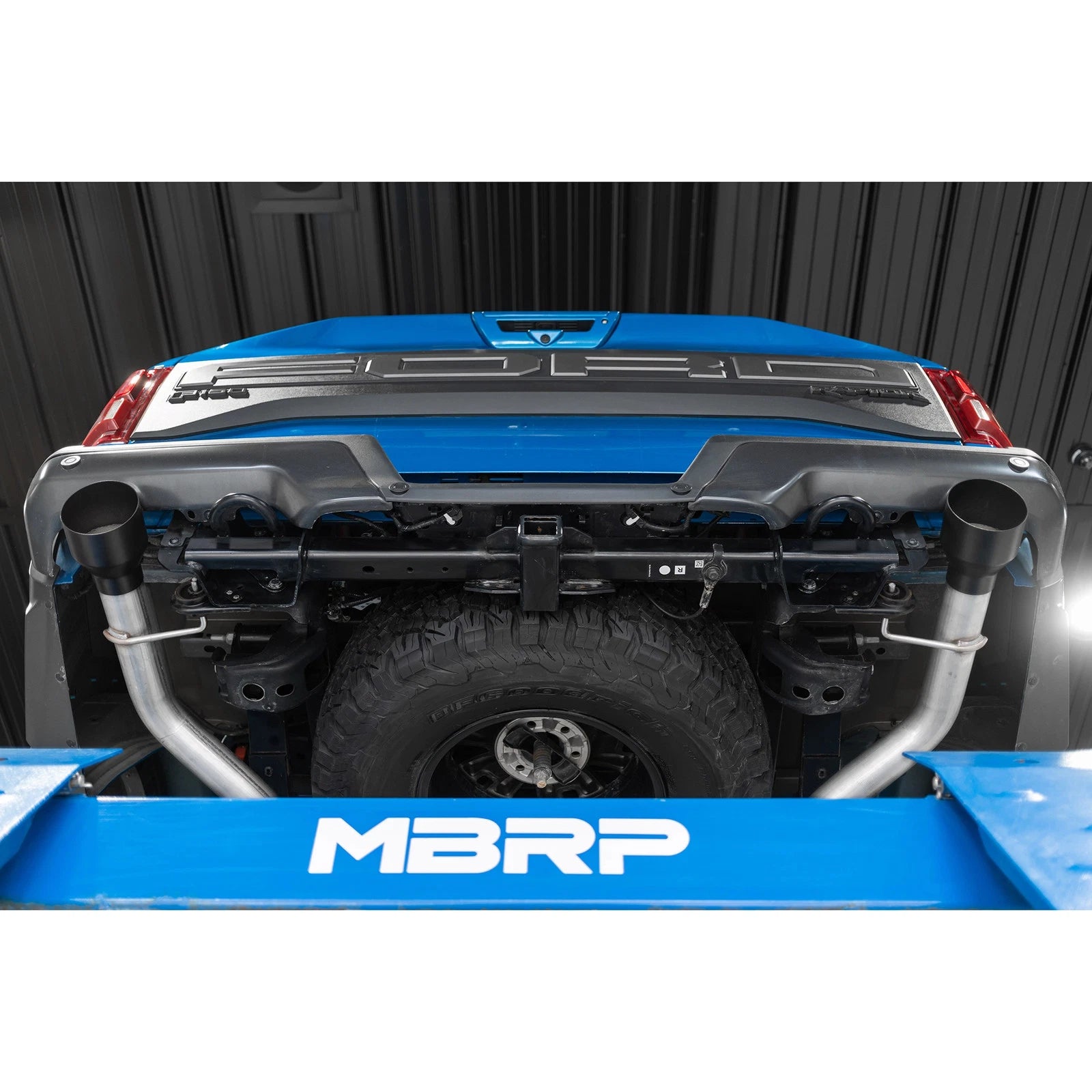 MBRP T409 3in Dual Rear Exit Resonator Back Exhaust | Ford F150 Raptor (17-20) (S5264409)