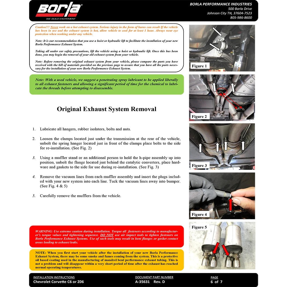 Borla Axle-Back Exhaust System - ATAK | 2009-2013 Chevrolet Corvette 6.2L (11812)