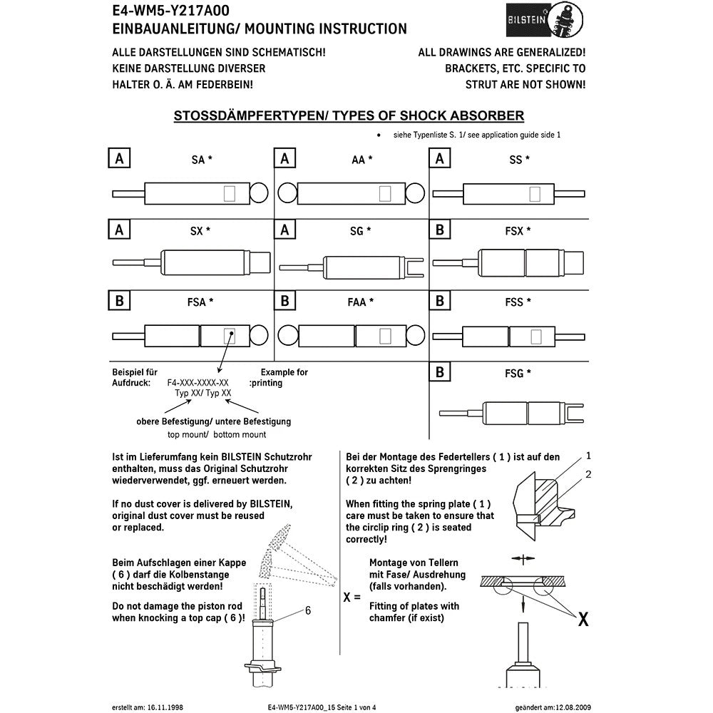 Bilstein B6 Performance Suspension Shock Absorber for 1970-1981 Chevrolet Camaro