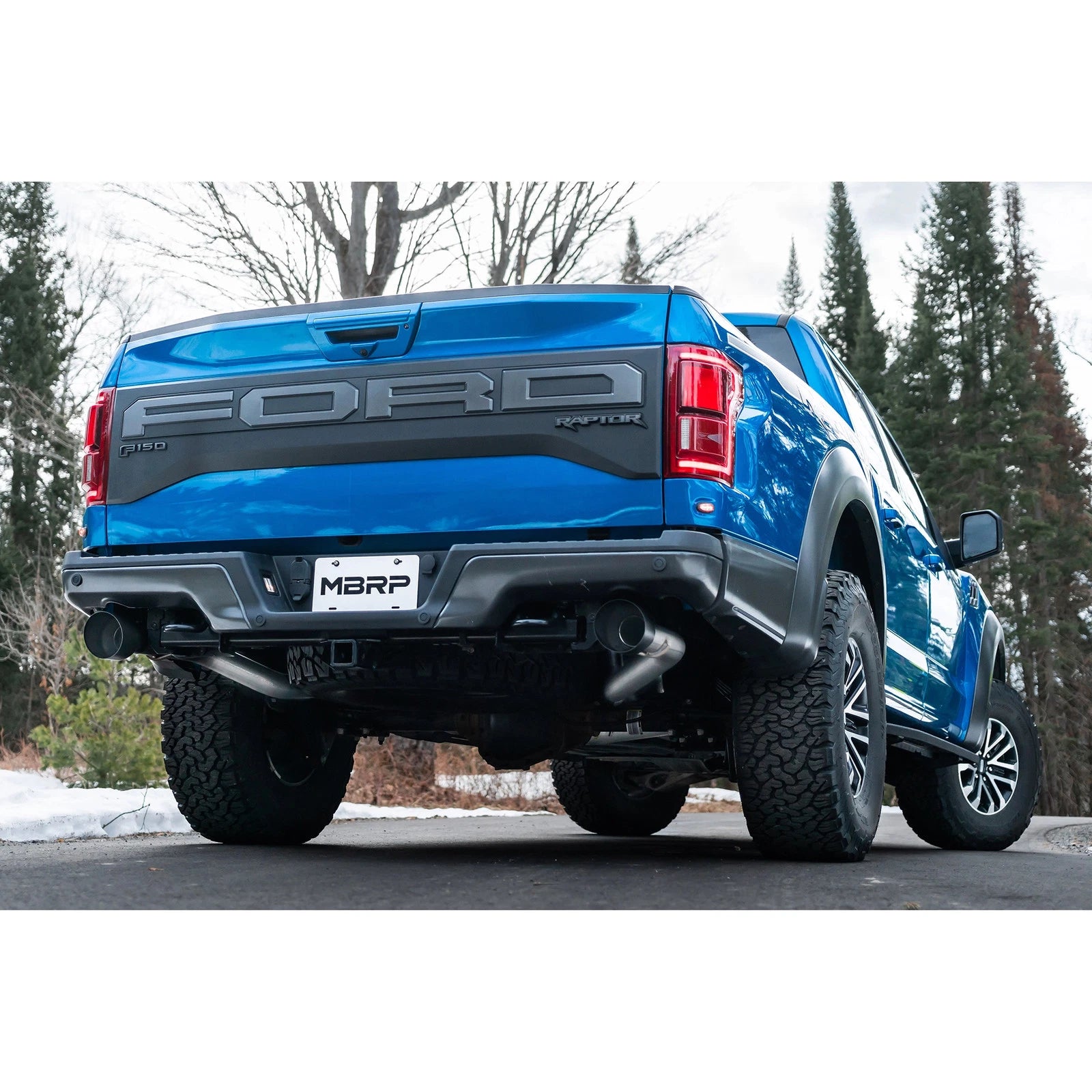 MBRP T409 3in Dual Rear Exit Resonator Back Exhaust | Ford F150 Raptor (17-20) (S5264409)