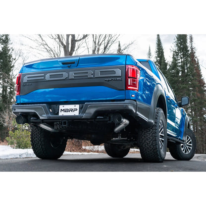 MBRP T409 3in Dual Rear Exit Resonator Back Exhaust | Ford F150 Raptor (17-20) (S5264409)