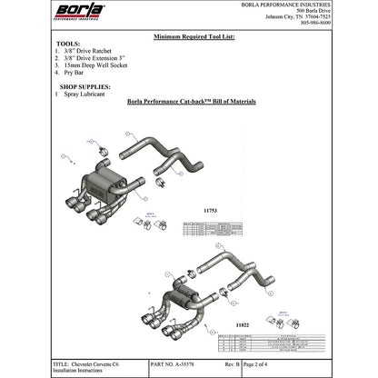 Borla Axle-Back Exhaust System - ATAK | Multiple Fitments (11822)
