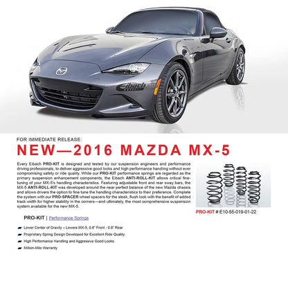 Eibach Pro-Kit Springs | 2016 Mazda MX-5 Miata (E10-55-019-01-22)
