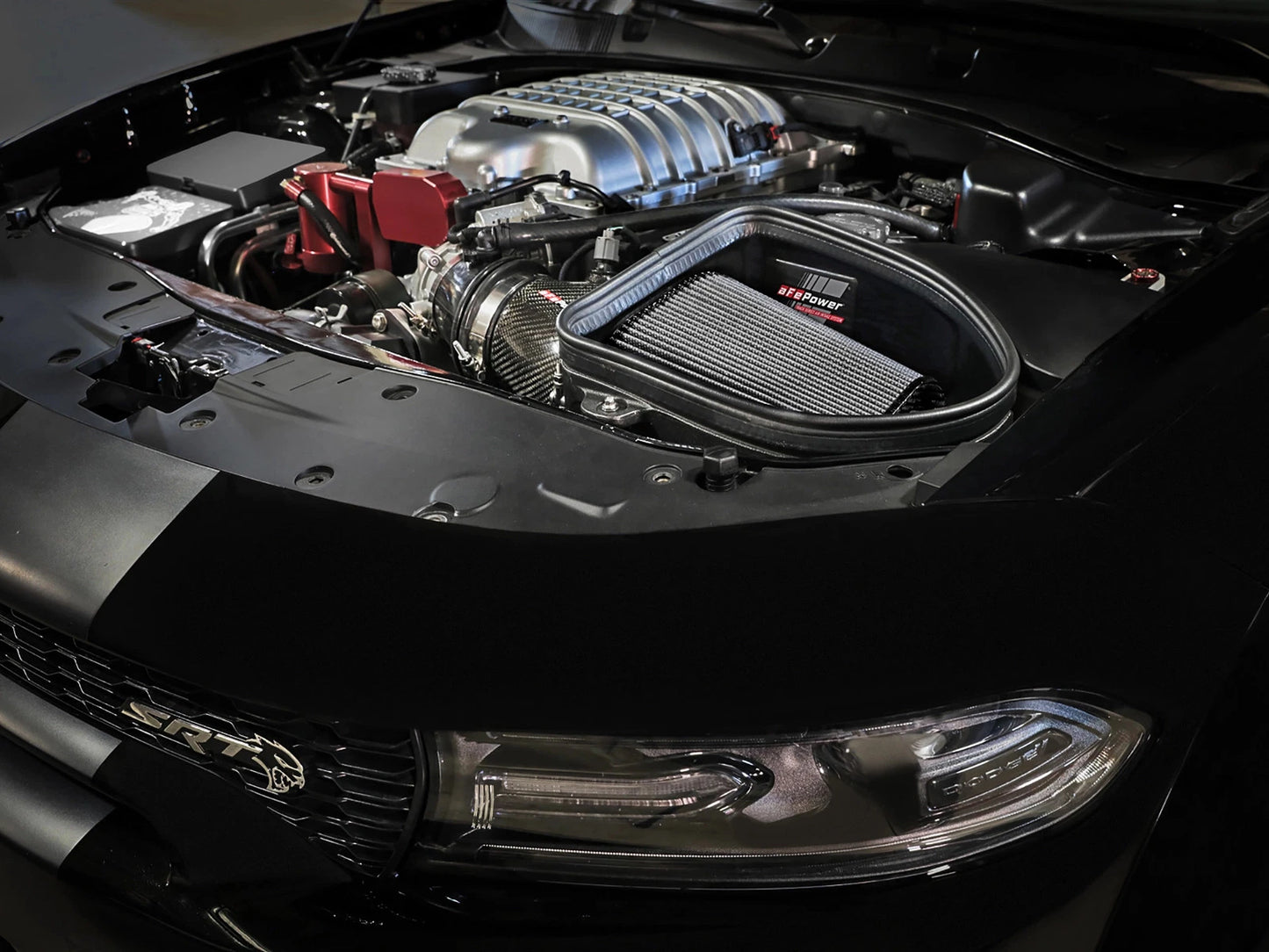 aFe Track Series Stage-2 Carbon Fiber Intake System | Dodge Charger SRT Hellcat Redeye (21-23) (57-10027D)