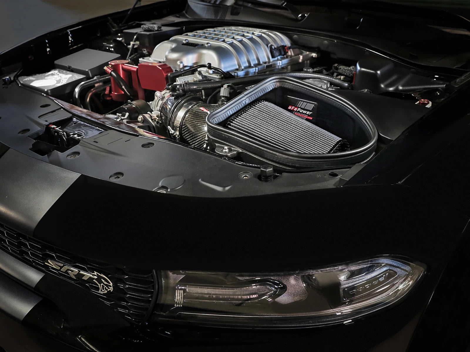 aFe Track Series Stage-2 Carbon Fiber Intake System | Dodge Charger SRT Hellcat Redeye (21-23) (57-10027D)