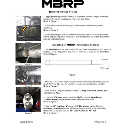 MBRP 4.5L/5.3L Pre-Axle D&S Cat-Back Exhaust w/ 4in OD Tip | Chevy 1500 (S5092AL)