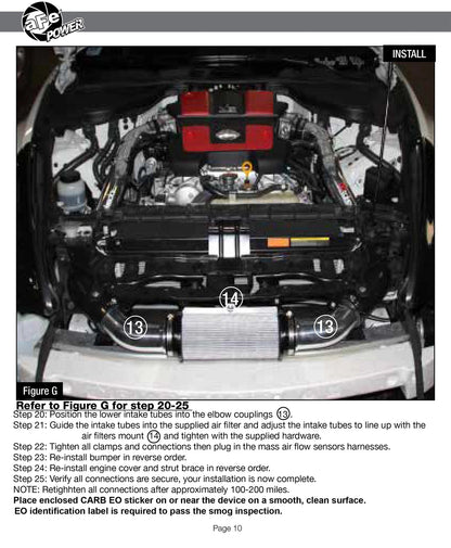 aFe Takeda Stage-2 Cold Air Intake | Nissan 370Z V6 3.7L (09-17) (TA-3017P)