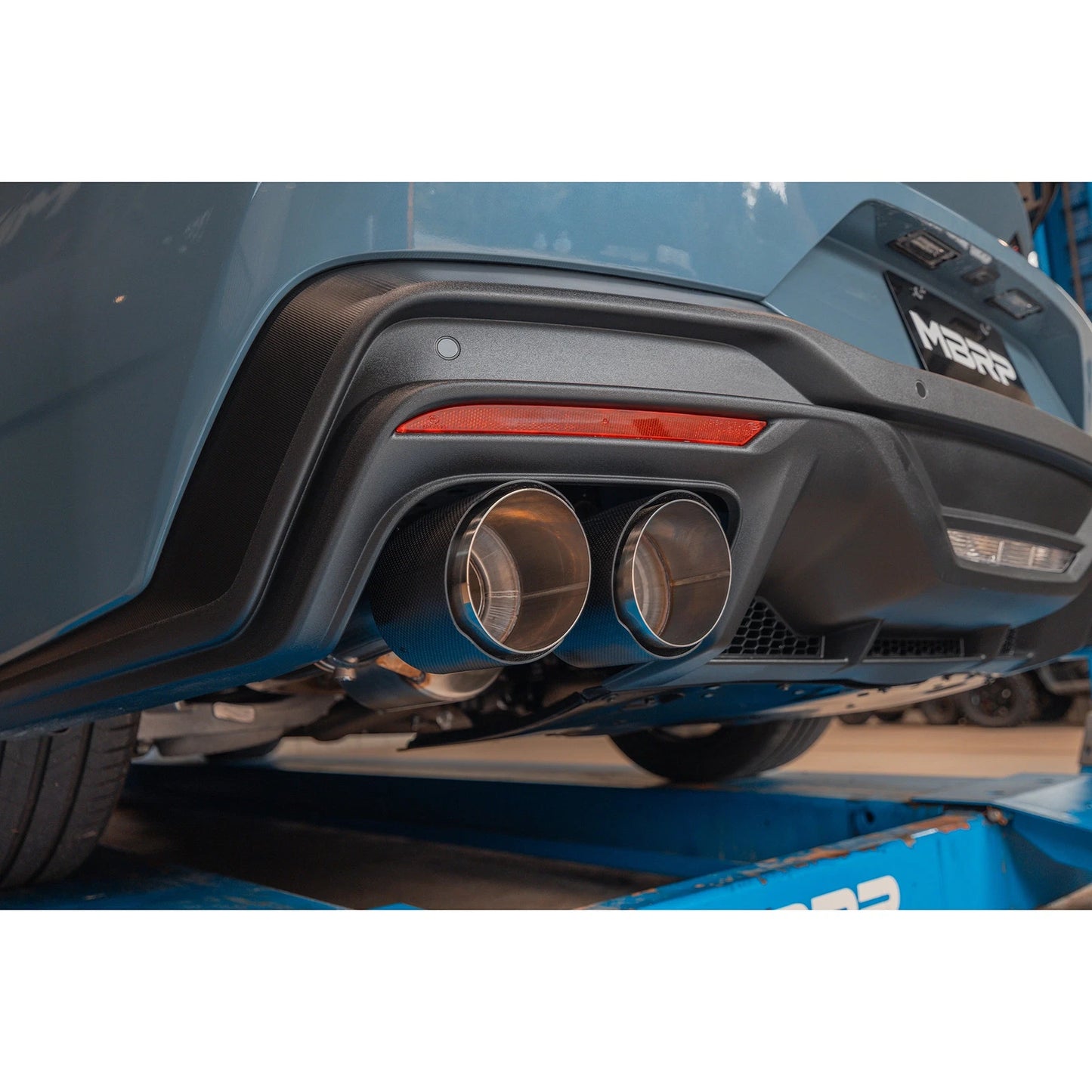 MBRP 2024 Ford Mustang Dark Horse 3in Dual Split Rear Exit Exhaust w/ Quad CF Tips | Ford Mustang (24+) (S72843CF)