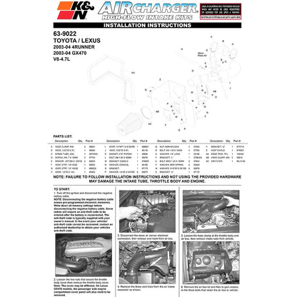 K&N Performance AirCharger Intake | Toyota 4Runner (03-04) (63-9022)