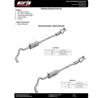 Borla 20-22 F-250/F-350 Super Duty 7.3L V8 AT 2WD / 4WD Black Tip | Ford F-250/F-350 (20-22) (140843BC)
