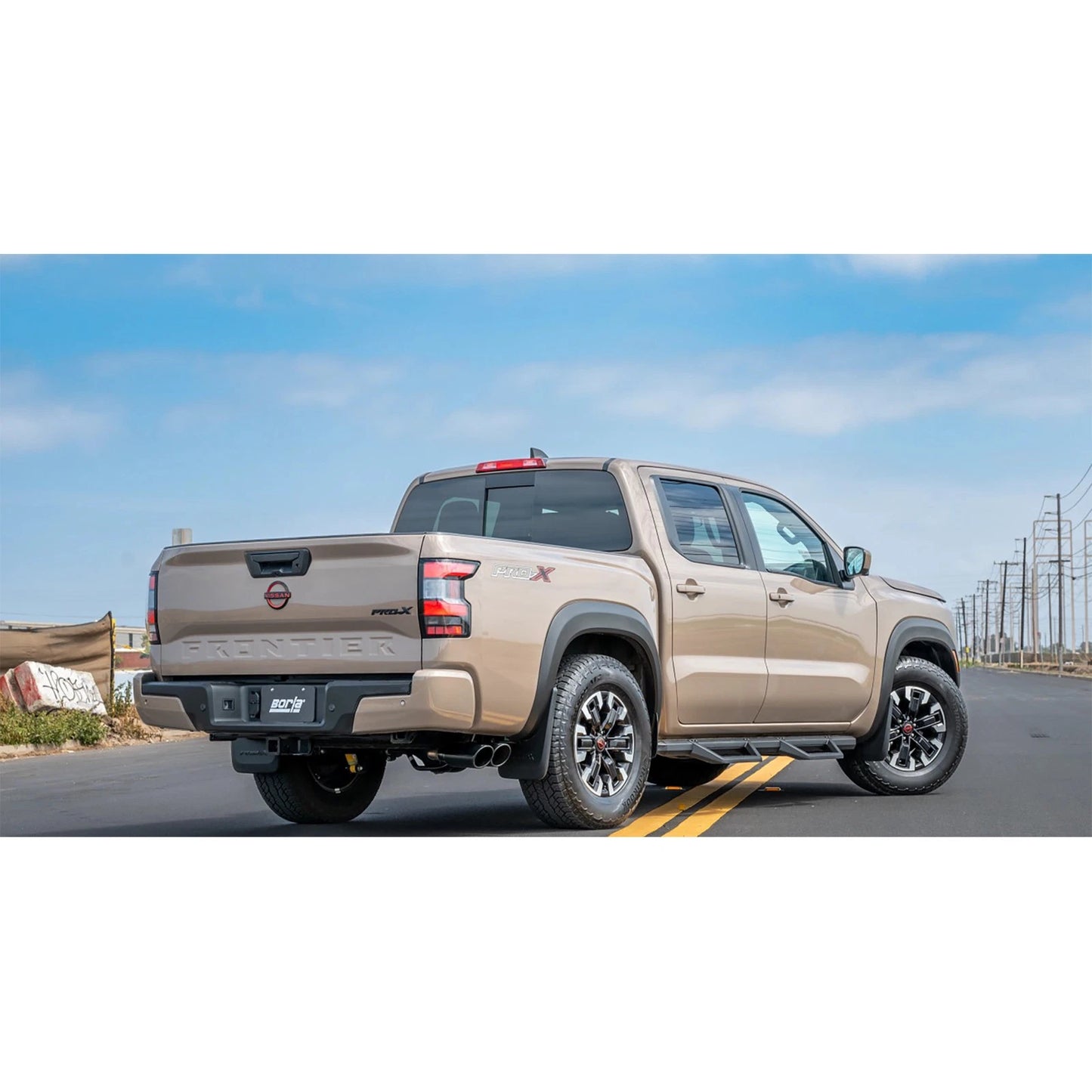 Borla 2.25" S-Type Catback Exhaust | Nissan Frontier 3.8L V6 22-24 Black Chrome Tips (140984BC)