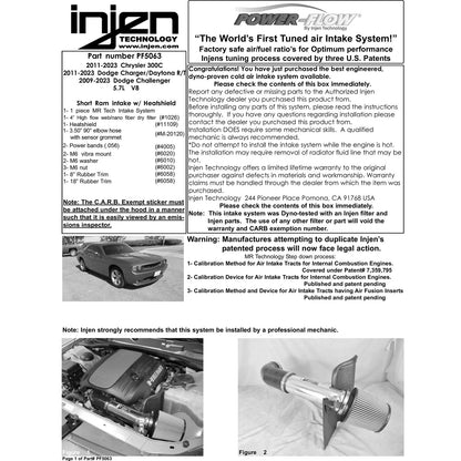 Injen Cold Air Intake | Chrysler 300 & Dodge Challenger/Charger (05-20) (PF5063)
