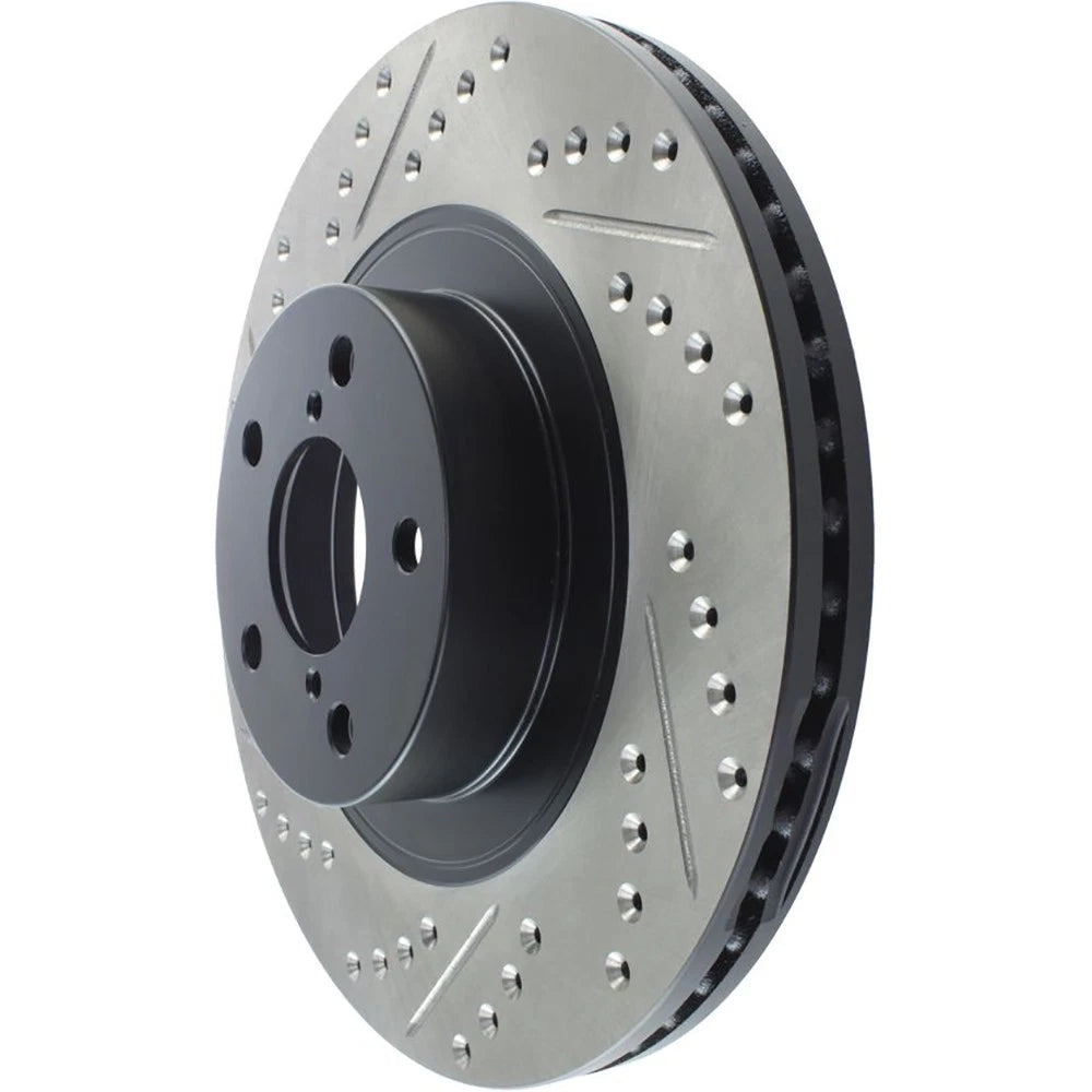 StopTech 127.47021R Front Right Drilled Brake Rotor for 2009-18 Subaru Forester