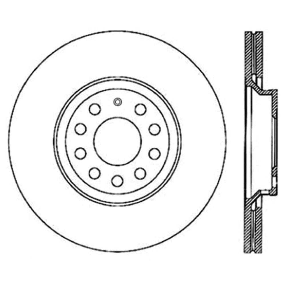StopTech 127.33113L Rear Left Drilled Brake Rotor for 2008-19 Audi S3 / 09-17 CC