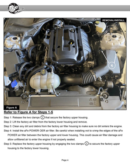 aFe Super Stock Pro Dry S Induction System | Ford Mustang L4-2.3L (15-20) (55-10006D)