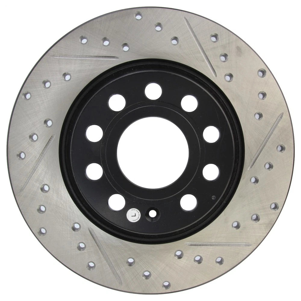 StopTech Slotted & Drilled Brake Rotor - RL | 2010-2014 Volkswagen Golf GTI (127.33099L)