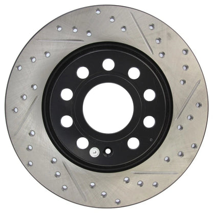 StopTech Slotted & Drilled Brake Rotor - RL | 2010-2014 Volkswagen Golf GTI (127.33099L)