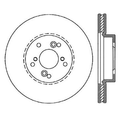 StopTech 126.40046SR Front Right Brake Disc Rotor for 2004-14 TSX / 03-12 Accord