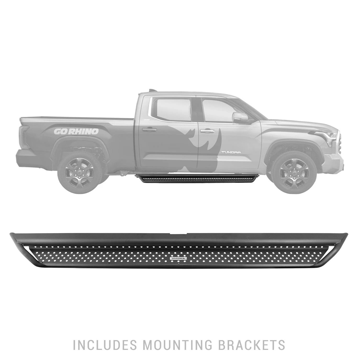Go Rhino 2022 Toyota Tundra Crew Max Dominator Extreme D1 SideSteps Complete Kit w/SideStep + Brkts