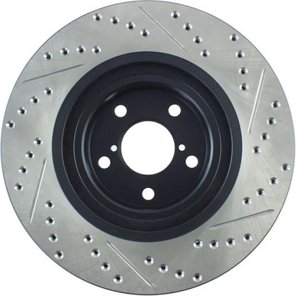 StopTech 127.47021R Front Right Drilled Brake Rotor for 2009-18 Subaru Forester