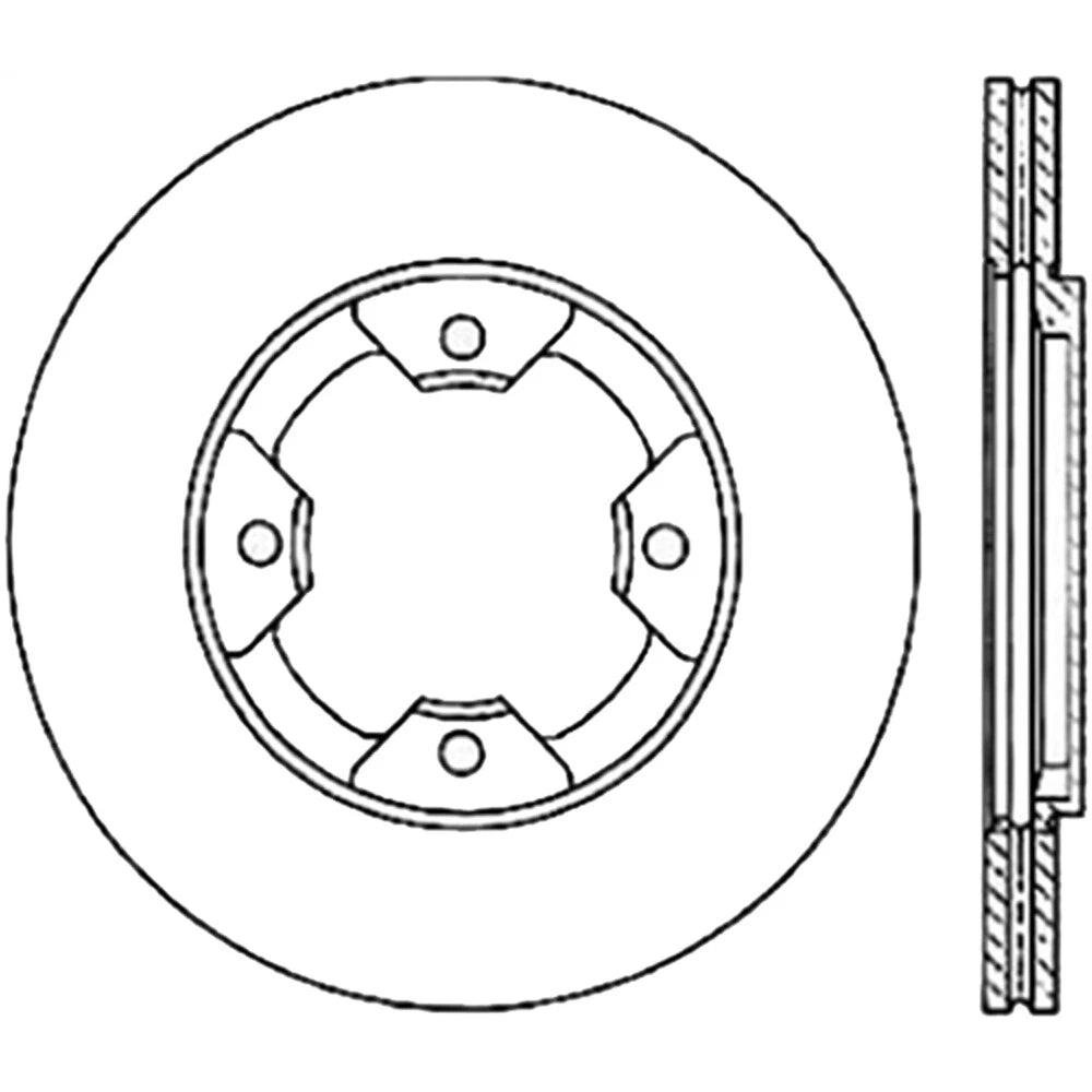 StopTech 127.42034L Front Left Drilled Disc Brake Rotor for 1984-86 Nissan 300ZX