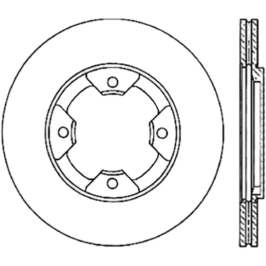 StopTech 127.42034L Front Left Drilled Disc Brake Rotor for 1984-86 Nissan 300ZX