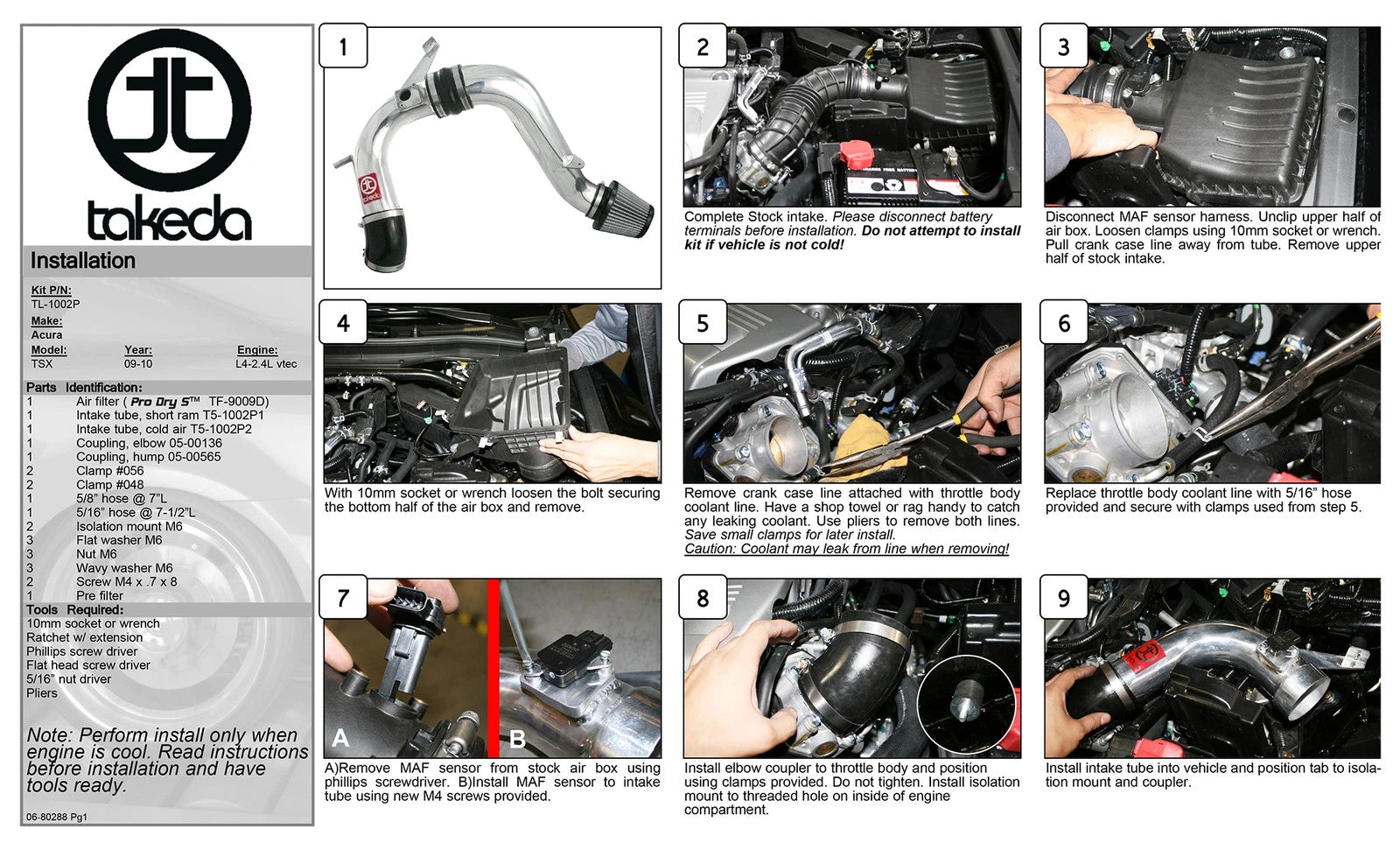 aFe Takeda Stage-2 Cold Air Intake | Acura TSX 09-11 (TL-1002P)
