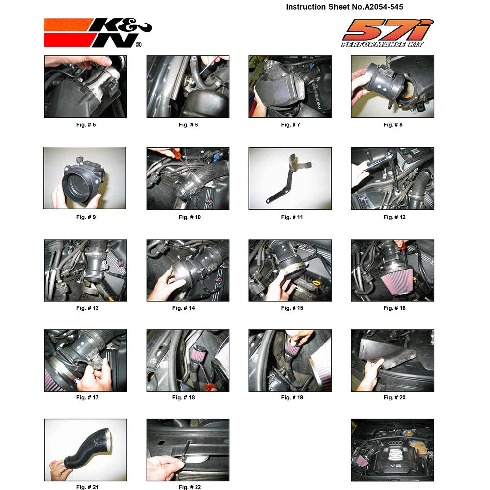 K&N Audi A4 2.8L V6 Performance Intake Kit | Audi A4 (02-05) (57-0515)
